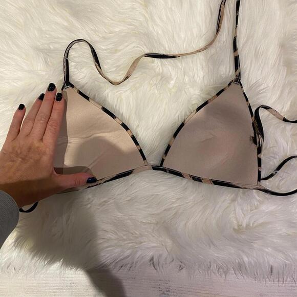 H&M triangle bikini top giraffe animal print M - Picture 3 of 3